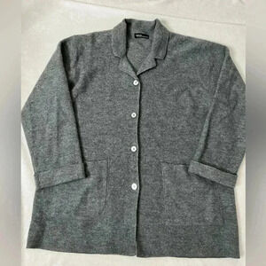 Valerie Stevens 100% Merino Wool Button Up Cardigan Size L